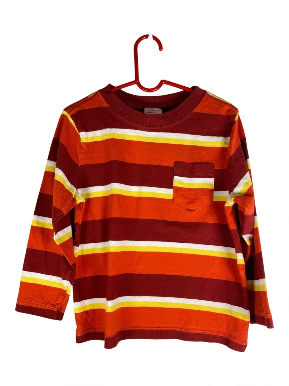 HANNA ANDERSSON Colorful Striped Cotton Long Sleeve Knit Top 4